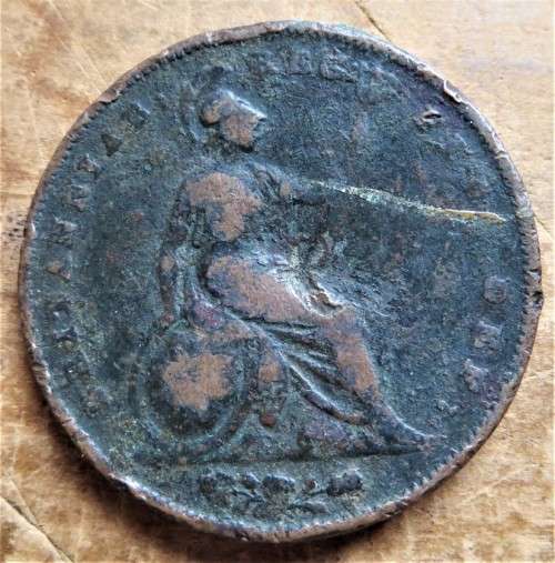 1843 GB Penny - Rare Date