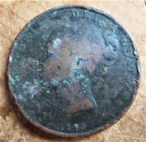 1843 GB Penny - Rare Date