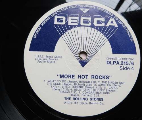 Rolling Stones - More Hot Rocks - Vintage Double Vinyl LP Cover Worn , LP Good see pics