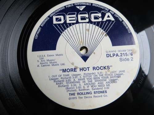 Rolling Stones - More Hot Rocks - Vintage Double Vinyl LP Cover Worn , LP Good see pics
