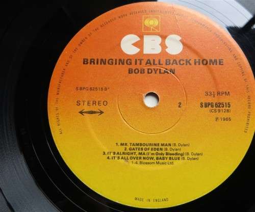 Bob Dylan Bringing it all back Home - Vintage Vinyl LP Cover damaged & LP Good see pics