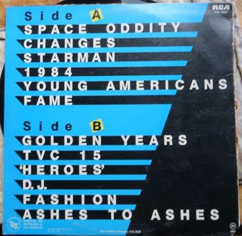 David Bowie Fame & Fashion -Vintage Vinyl LP Cover damaged & LP scratched see pics