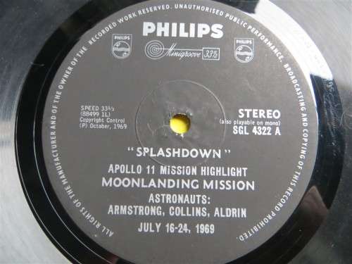 They Came in Peace Lunar Landing includes insert-Vintage LP Cover damaged & LP scratched see pics