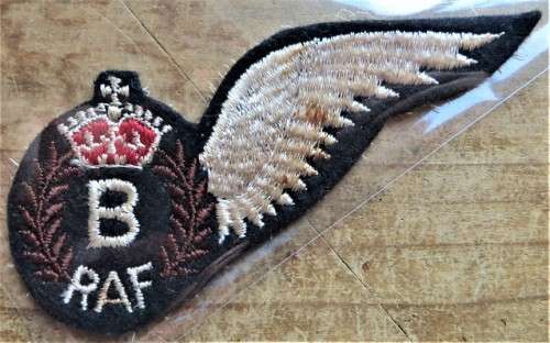RAF Bomber Embroidered Wing Brevet Patch