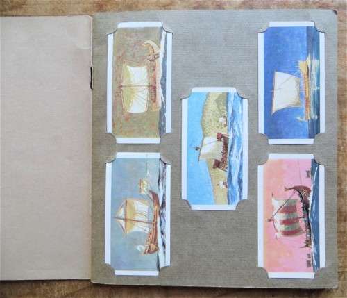 Churchman`s Cigarette Card Album - Ships Collection Complete & all loose with no glue