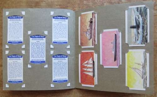 Churchman`s Cigarette Card Album - Ships Collection Complete & all loose with no glue