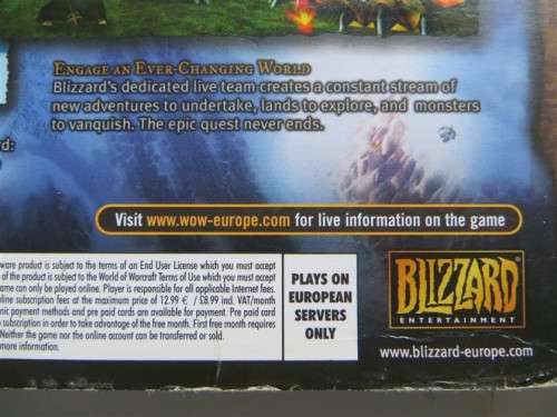 World of Warcraft Mac-pc Game - Box with booklets Excellent congition