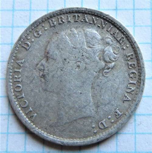 1886 GB Silver **Scarce** 3d Coin