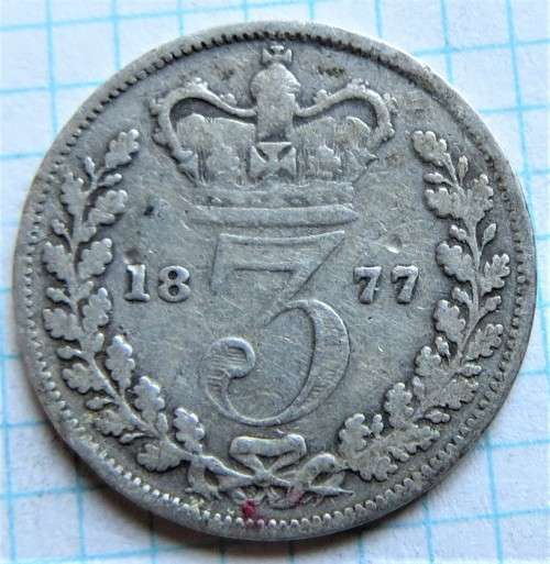 1877 GB Silver **Scarce** 3d Coin