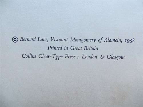 1958 The Memoirs Of Field-Marshal The Viscount Montgomery Of Alamein