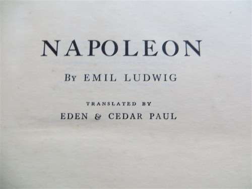Napoleon - Emil Ludwig - 1929