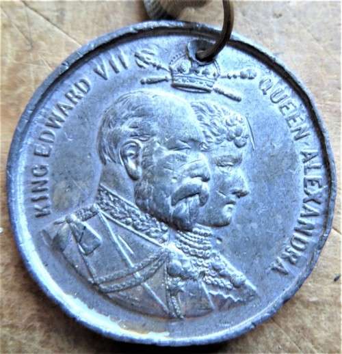 1902 King Edward VII 39mm Coronation Medallion + Ribbon