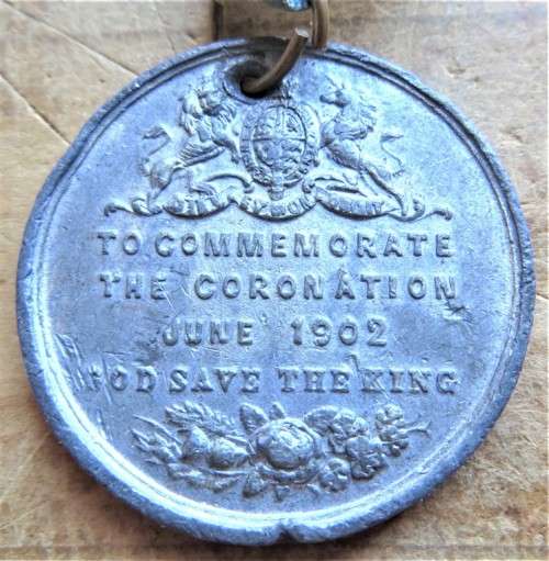 1902 King Edward VII 39mm Coronation Medallion + Ribbon