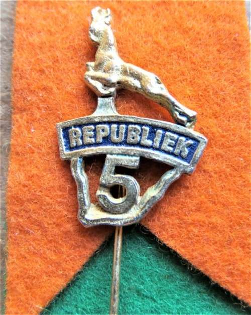 1966 SA Republiek 5 years Commemorative Pin Badge
