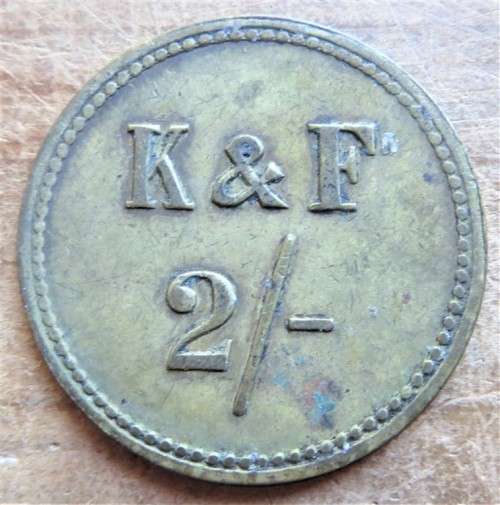 Kleiman and Finchen  K&F 2/ Shilling Token - Dannhauser Natal
