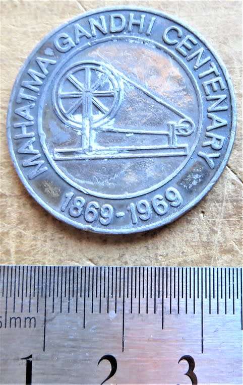 1969 Mahatma Ghandi Centenary medallion unknown metal