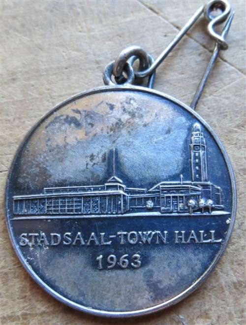 1963 Klerksdorp Town Hall Medallion Unknown Metal