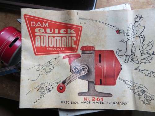 Vintage DAM Fishing Spinning Reel in Box + Papers + Lure & Accessories ***SCARCE***