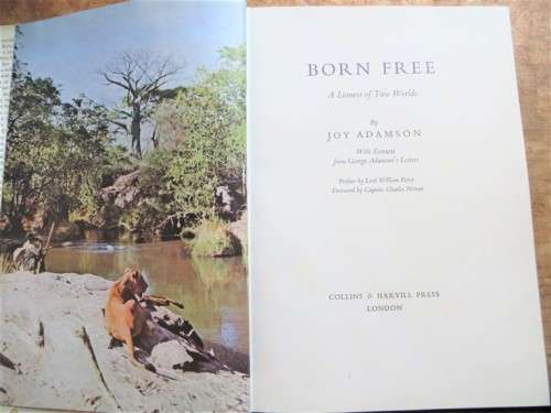 Born Free - A Lioness of Two Worlds - Joy Adamson 1960 2nd Impression