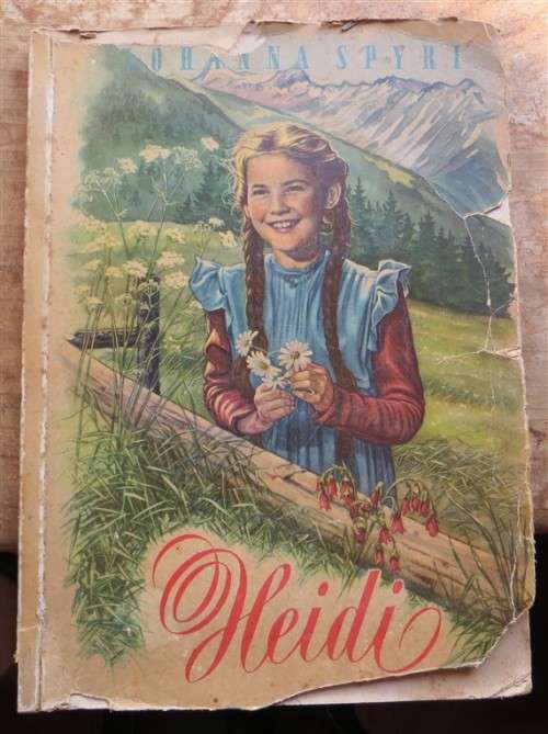 Vintage 1950 Heidi Book/Album-Johanna Spyri,Nach dem gleichnamigen  73/80 Cards