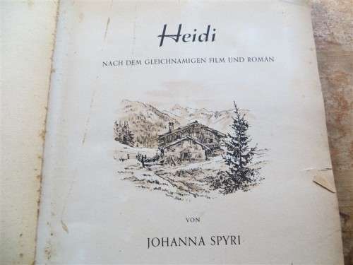 Vintage 1950 Heidi Book/Album-Johanna Spyri,Nach dem gleichnamigen  73/80 Cards