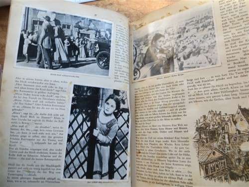 Vintage 1950 Heidi Book/Album-Johanna Spyri,Nach dem gleichnamigen  73/80 Cards