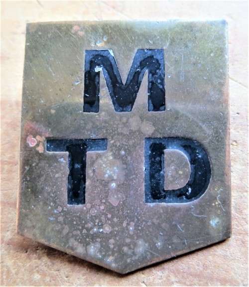 Vintage Unknown M T D Badge