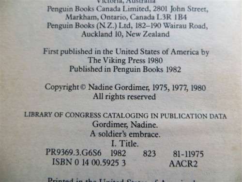 A Soldier`s Embrace - Nadine Gordimer