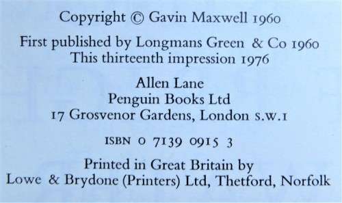 Ring of Bright Water - Gavin Maxwell - Story of Otters & Man
