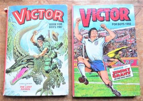 2 x Victor Annuals 1987 + 1992 - Book for Boys - All for 1 Bid