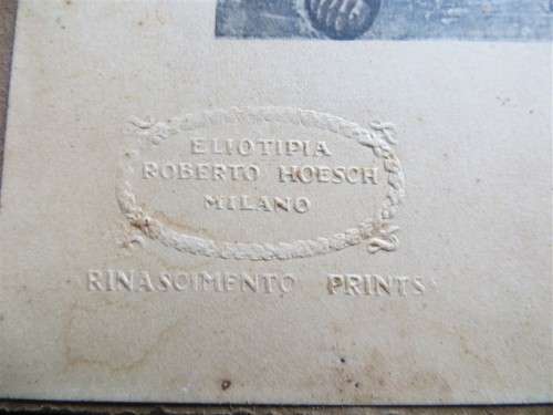 Vintage framed Roberto Hoesch Milano Rinascimento Print -  245mm x 330mm