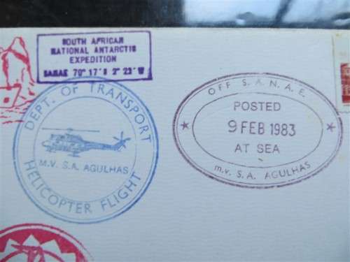 SA National Antarctic Expedition Cover - SAMAE - SA AGULHAS