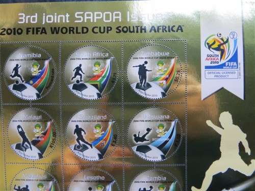 2010 SAPOA Soccer All Counties  Joint Issue Golden Minisheet