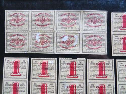 20 x B&W Coupons - Cigarette Coupons for Gifts & Card Albums/Catalogues