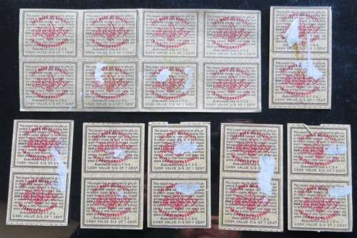 20 x B&W Coupons - Cigarette Coupons for Gifts & Card Albums/Catalogues