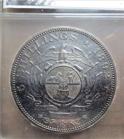 1892 ZAR Double Shaft 5 Shiilings PL58