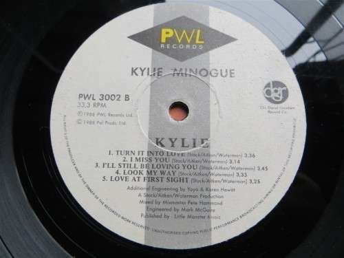 Vintage Vinyl LP Kylie Minogue - Kylie