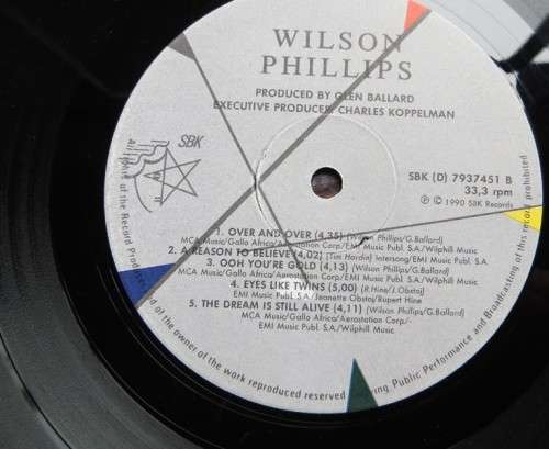 Vintage Vinyl LP Wilson Phillips