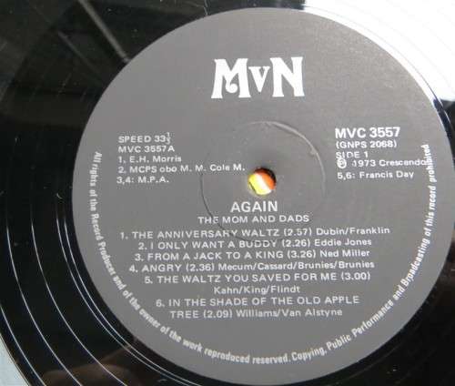 Vintage Vinyl LP - The Mom & Dads Again