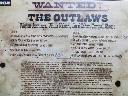 Vintage Vinyl LP - Wanted - The Outlaws , Waylon Jennings, Willie Nelson, Jessie Colter,