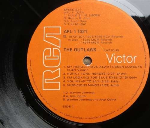 Vintage Vinyl LP - Wanted - The Outlaws , Waylon Jennings, Willie Nelson, Jessie Colter,