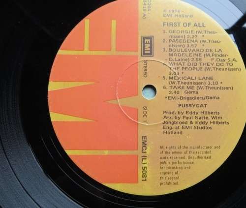 Vintage Vinyl LP - Pussy Cat - first of all