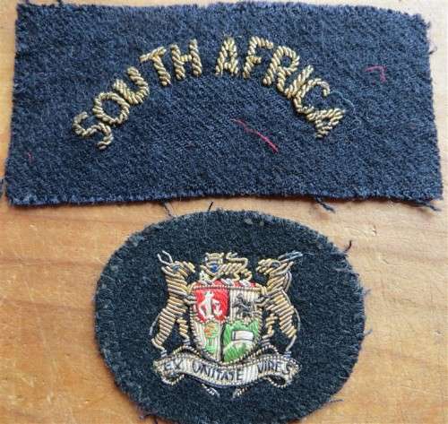 Vintage South Africa Navy SADF embroidered Badges