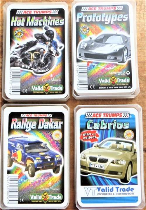 4 x Ace Trumps Card Games - 1 Bid for all 4