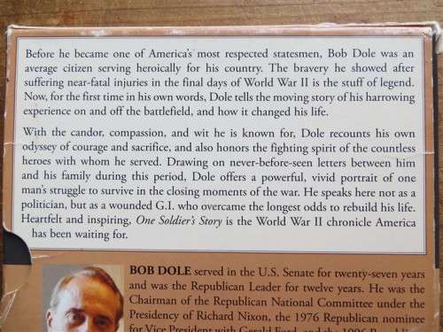 One Soldiers Story - Bob Dole - 5 x CD`s Box Set