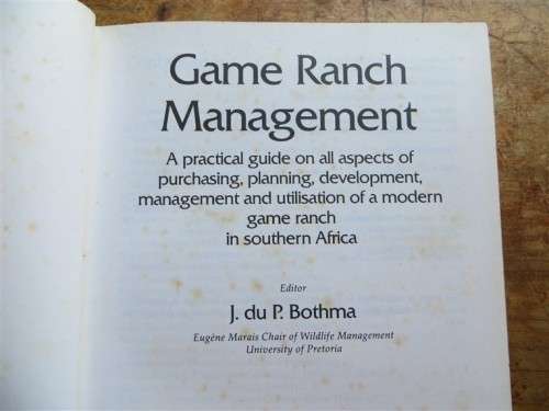 Game Ranch Management - J.DuP.Bothma