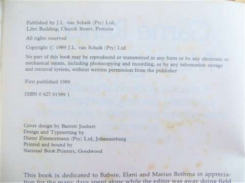 Game Ranch Management - J.DuP.Bothma
