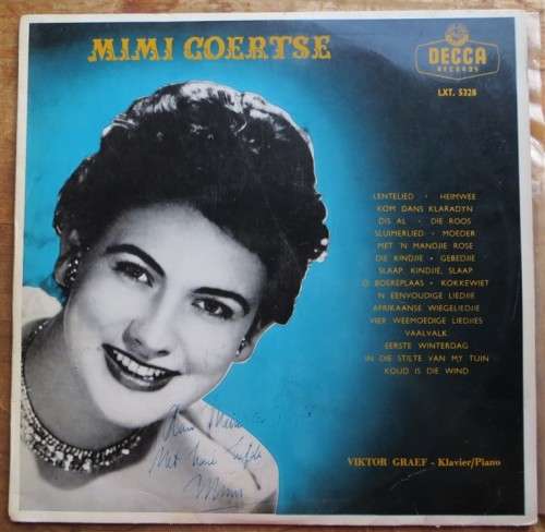 Vintage LP Mimi Coertse - Signed by Mimi Coertse