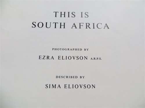 This is South Africa - 1962 - Ezra Eliovson & Sima Eliovson
