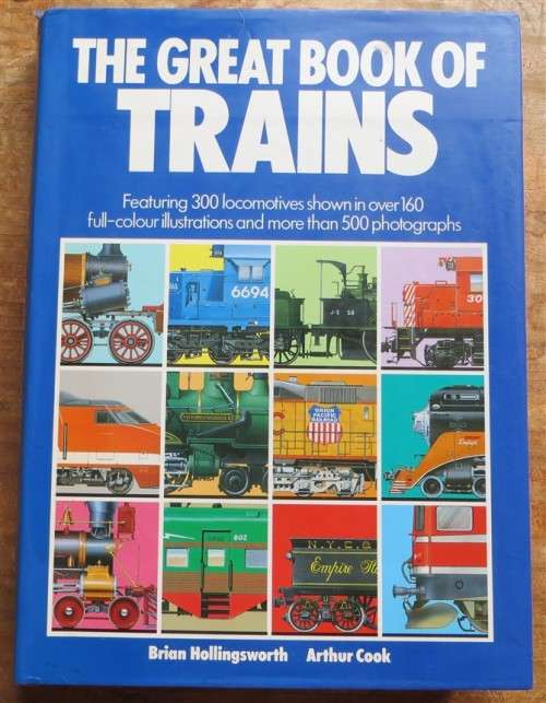 The Great Book of Trains - Large Hardcover +-15 pages water damaged of 400 pages